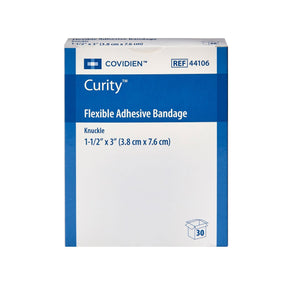 Curity Knuckle Flexible Adhesive Bandage, Sterile, 1 1/2" x 3" - 44106-Box - LL Medico