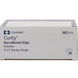 Curity Non-Adherent Strips Oil Emulsion Dressing, Sterile, 3" x 3" - CAR6112-Box - LL Medico