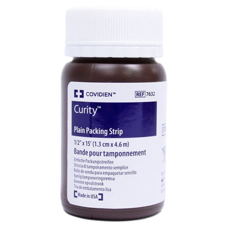 Curity Plain Packing Strip, Sterile, Nonimpregnated, 1/2" x 15 Feet - 7632-Single - LL Medico