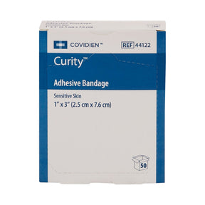 Curity Sensitive Skin Adhesive Bandage, Sterile, 1" x 3" - 44122-Box - LL Medico