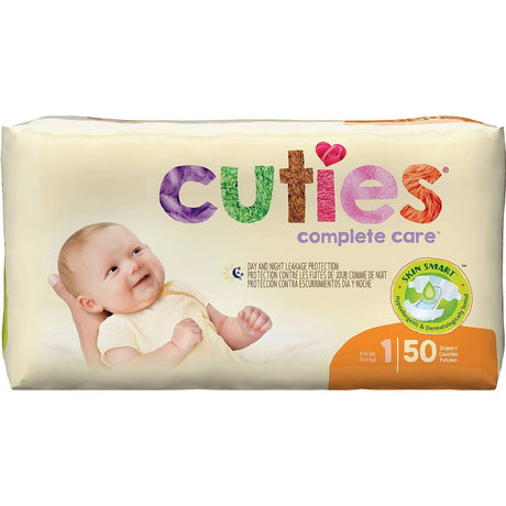 Cuties Complete Care Baby Diapers, Size 1 - CR1001-Pack - LL Medico
