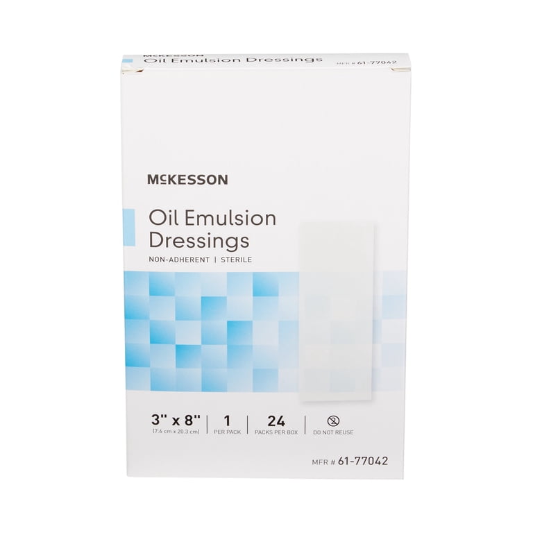 McKesson Oil Emulsion Impregnated Dressing, 3 x 8 Inch