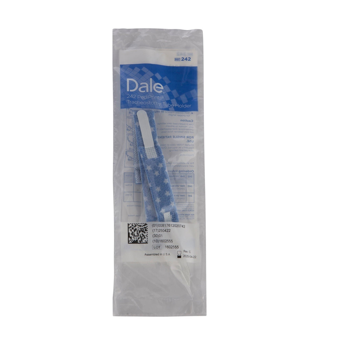 Dale Medical PediPrints Tracheostomy Tube Holder, Neonate, 0.75" x 9" - 242-Single - LL Medico