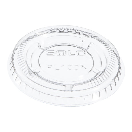 Dart Solo Portion Cup Lid, For Small Souffle Cups, Clear Plastic, Disposable - PL100N-Sleeve - LL Medico