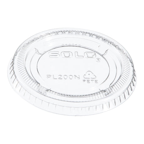 Dart Solo Souffle Cup Lid, For Medium Souffle Cups, Clear, Plastic, Disposable - PL200N-Sleeve - LL Medico