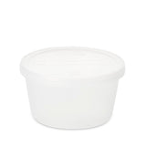DawnMist Denture Cup with Snap-On Lid, 8 oz - DCPC-Box - LL Medico