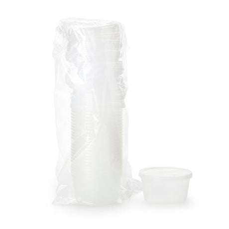 DawnMist Denture Cup with Snap-On Lid, 8 oz - DCPC-Box - LL Medico