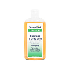 DawnMist No-Rinse Shampoo and Body Wash, 8-ounce Bottle - NR08-Single - LL Medico