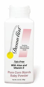 DawnMist Pure Corn Starch Baby Powder, Scented, 3.5-ounce Shaker Bottle - BP35C-Single - LL Medico