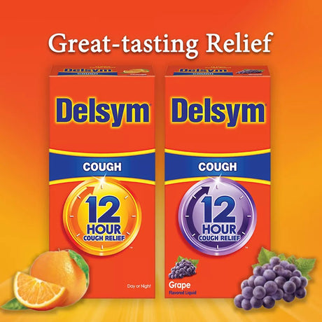 Delsym Extended - Release 12 Hour Cough Relief Liquid, Grape, 3 fl oz - 63824017163 - LL Medico