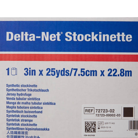 Delta-Net Tubular Stockinette, Black, Synthetic, Non-Sterile, 25 Yard - 7272301-Single - LL Medico