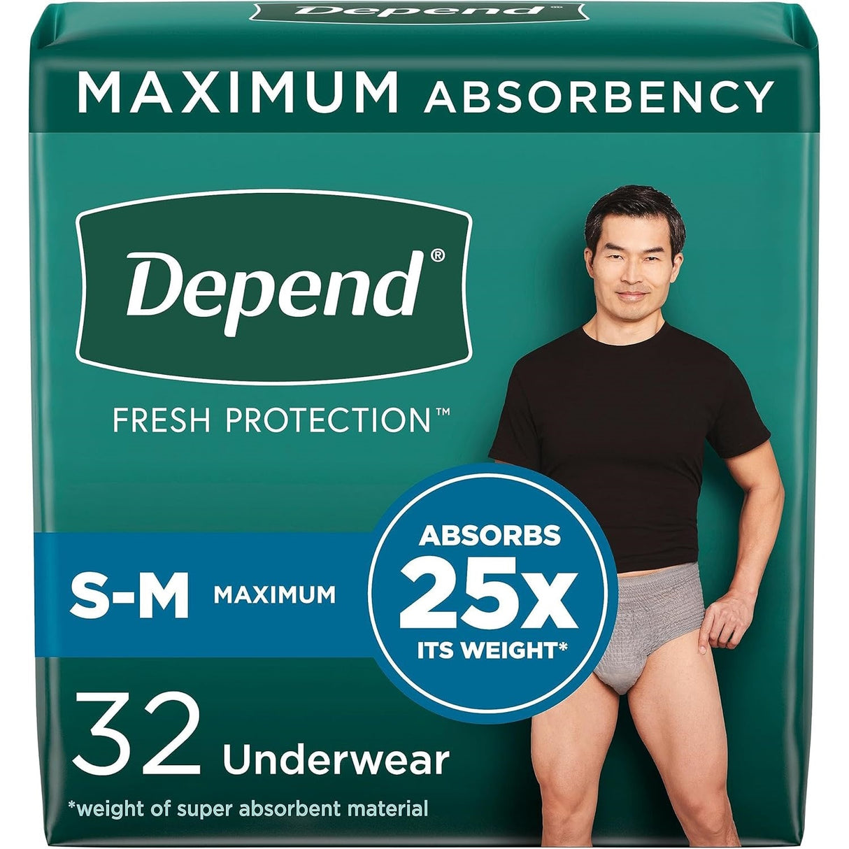 Depend Fresh Protection Underwear for Men, Maximum - 53748-Pack - LL Medico