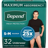 Depend Fresh Protection Underwear for Men, Maximum - 53748-Pack - LL Medico
