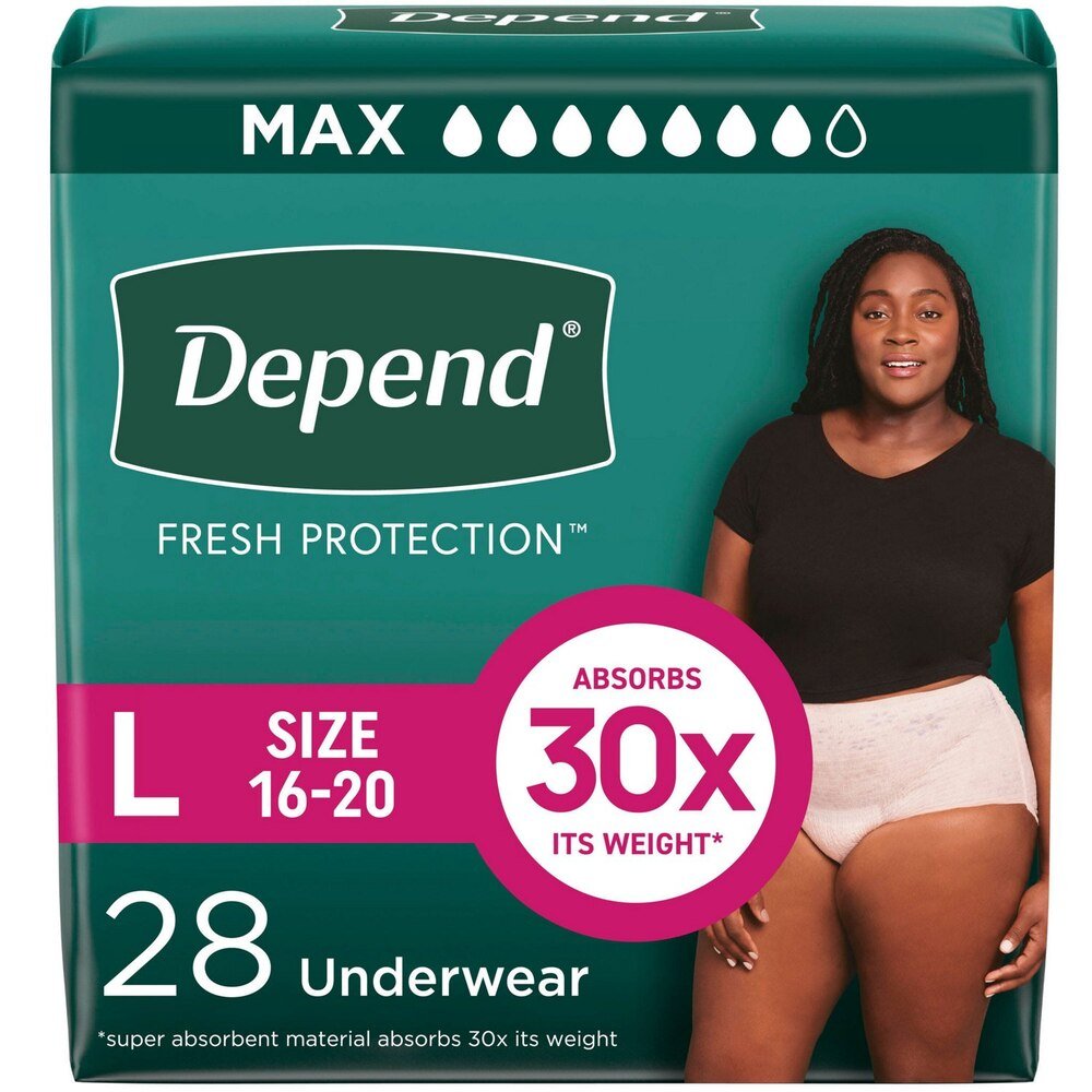 Depend Fresh Protection Underwear for Women, Maximum - 53743-Pack - LL Medico