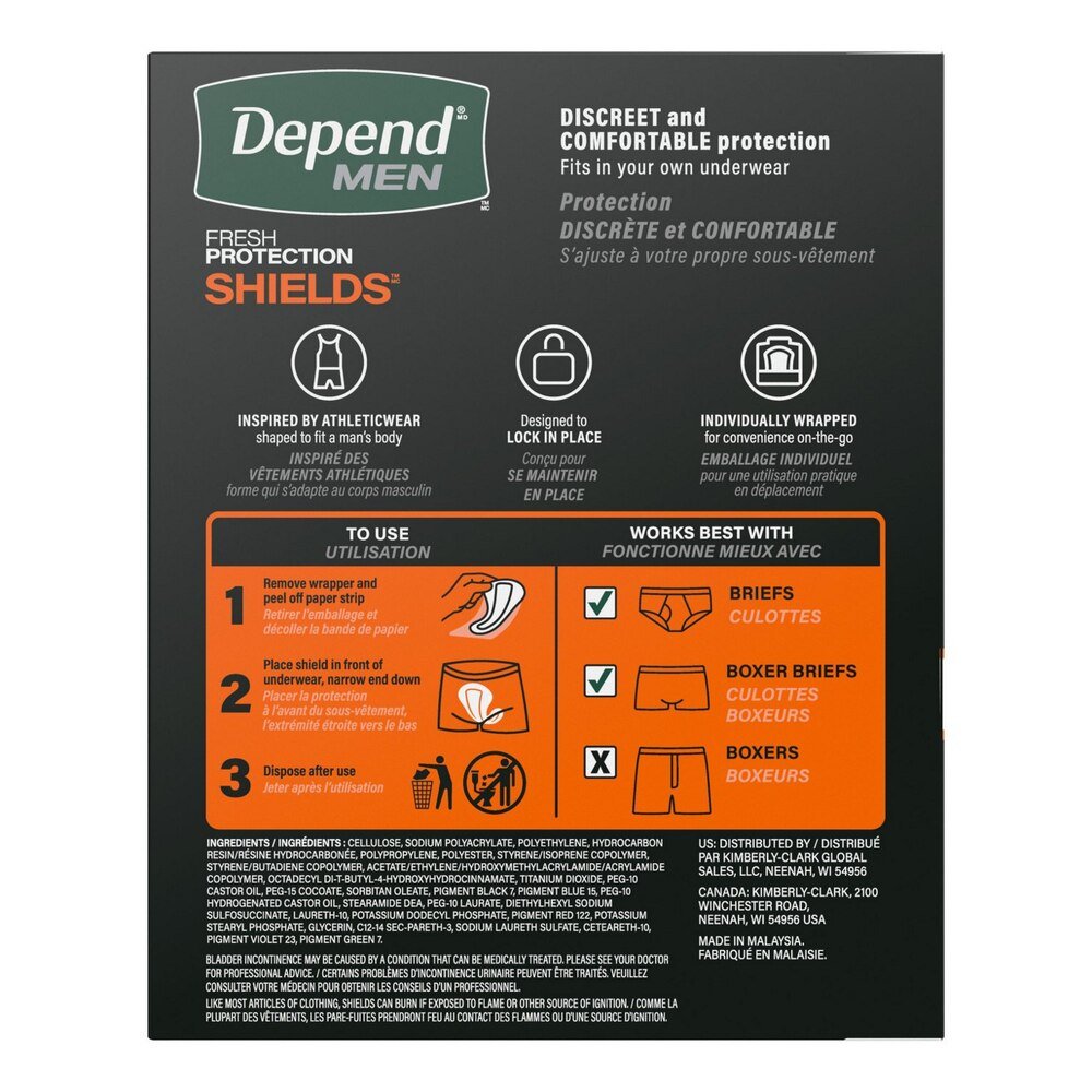 Depend Incontinence Shields for Men - 35641-Pack - LL Medico