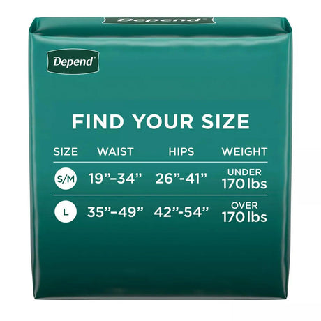 Depend Maximum Protection Briefs with Tabs - 35458-Pack - LL Medico