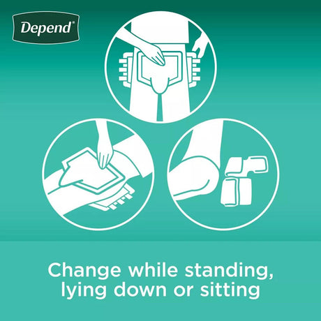 Depend Maximum Protection Briefs with Tabs - 35458-Pack - LL Medico