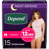 Depend Night Defense Overnight Underwear for Women - 51703-Pack - LL Medico