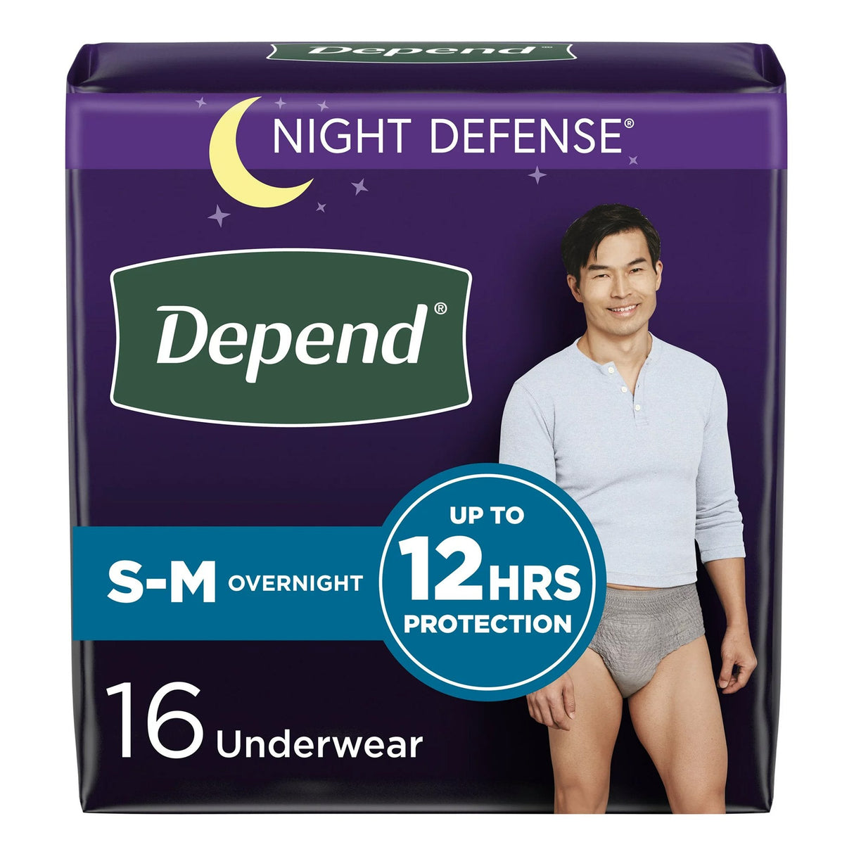 Depend Night Defense Underwear for Men - 55156-Pack - LL Medico