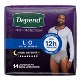 Depend Night Defense Underwear for Men - 55157-Pack - LL Medico