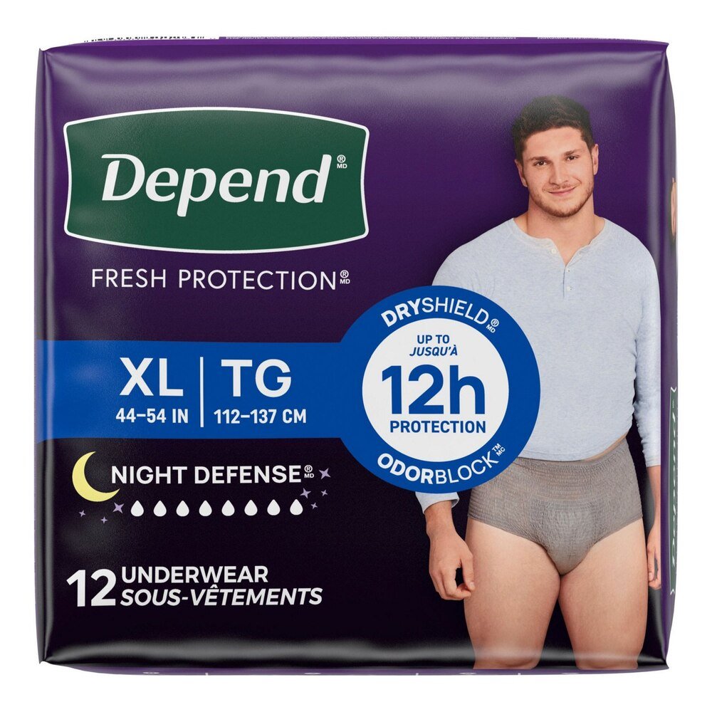 Depend Night Defense Underwear for Men - 55158-Pack - LL Medico