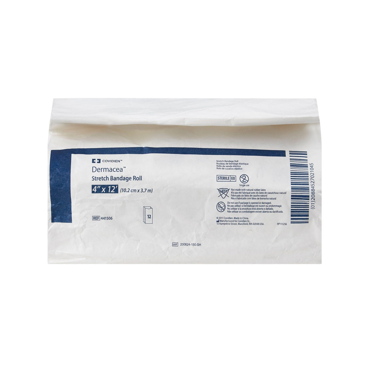 Dermacea Stretch Bandage Roll, Sterile, 1-Ply, 4" x 4.1 Yard - 441506-Box - LL Medico