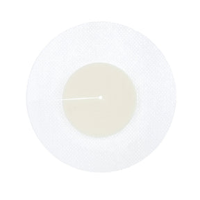 DermaRite Bordered Foam Waterproof Dressing, Fenestrated, Sterile, 4" Round, 2" Pad - 00288E-Single - LL Medico