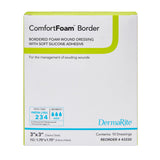 DermaRite ComfortFoam Border Dressing, 3" x 3" box front