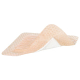 DermaRite ComfortFoam Border Lite Foam Dressing, corner lifted