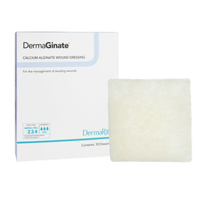 DermaRite DermaGinate Calcium Alginate Wound Dressing, Sterile, 4" x 8" - 00272E-Single - LL Medico