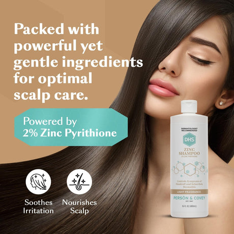 DHS Zinc Shampoo, Light Fragrance, 8 fl oz - 00096073508-Single - LL Medico