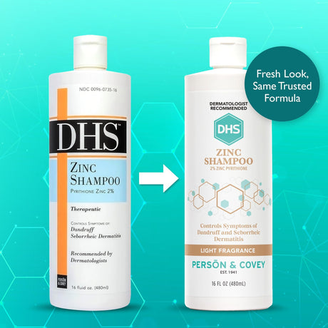 DHS Zinc Shampoo, Light Fragrance, 8 fl oz - 00096073508-Single - LL Medico