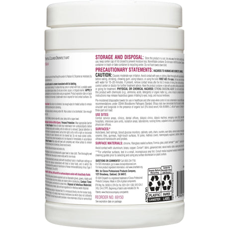 Dispatch with Bleach Surface Disinfectant Cleaner Wipes, Premoistened, Fruity Floral Bleach Scent, Nonsterile, 6.75" x 8" - 69150-Pack - LL Medico