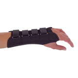 DJO ProCare Aluminum Wrist Brace, Flannel/Suede, Left Hand, Black - 79-87213-Single - LL Medico