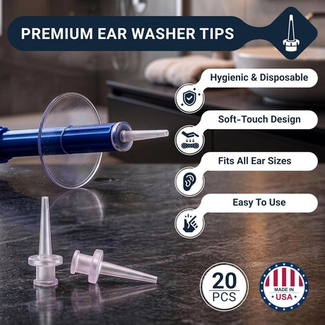 Doctor Easy Rhino/Elephant Ear Washer Single-Use Tips, Pack of 20 - TW-Pack - LL Medico