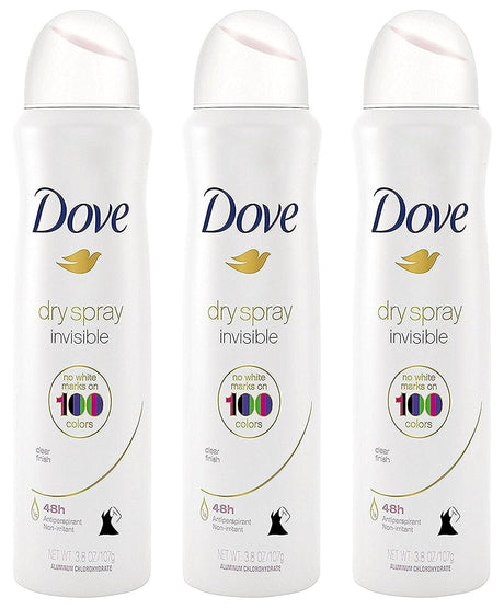 Dove Dry Spray Invisible Antiperspirant, Clear Finish Sheer Fresh Scent, 3.8 oz - 07940063428-Single - LL Medico