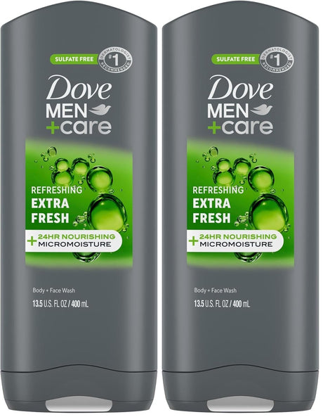 Dove Men+Care Body and Face Wash, Extra Fresh, 12 fl oz - 01111101413-Single - LL Medico