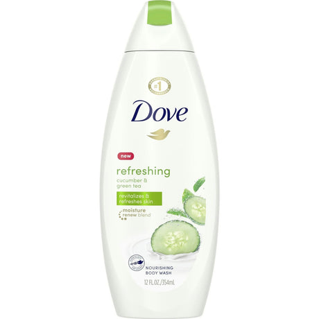 Dove Nourishing Body Wash, Cucumber & Green Tea, 12 oz - 01111112114 - LL Medico