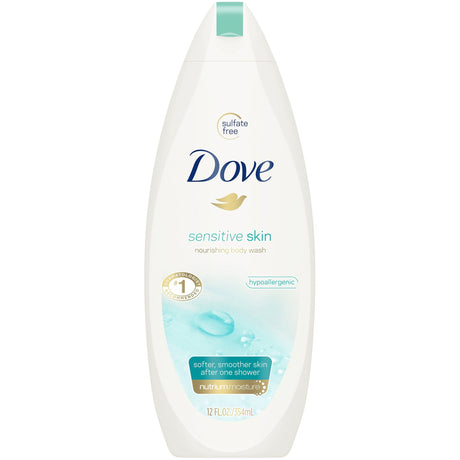 Dove Sensitive Skin Body Wash, Unscented, 12-ounce Bottle - 01111112212-Single - LL Medico