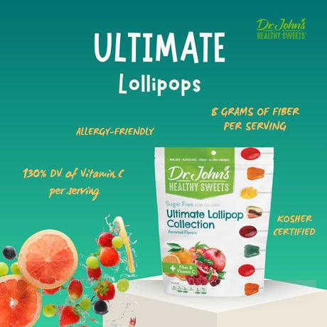 Dr. John's Candies Sugar Free Lollipops - 4056-Bag - LL Medico
