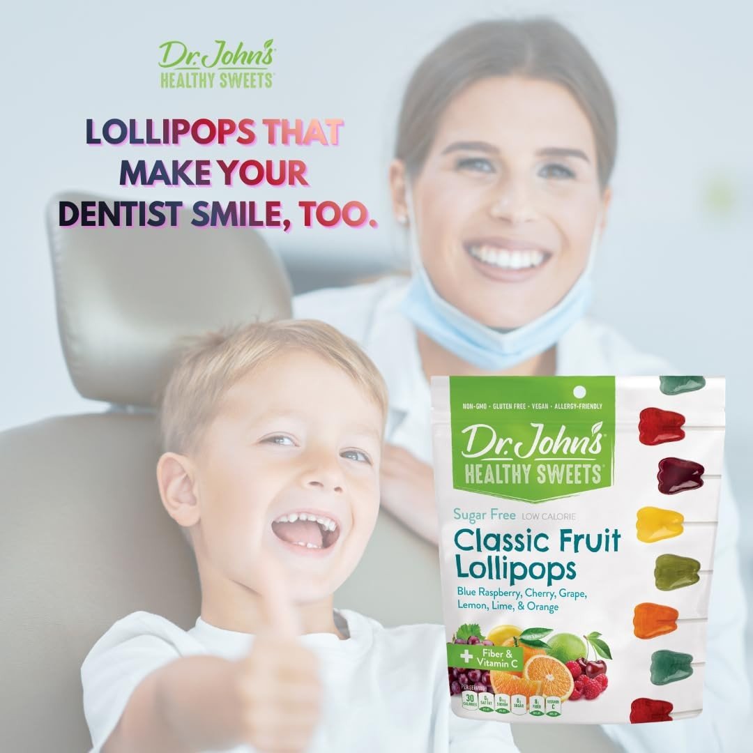 Dr. John's Sugar Free Classic Fruit Lollipops - SOCFC100.2-Bag - LL Medico