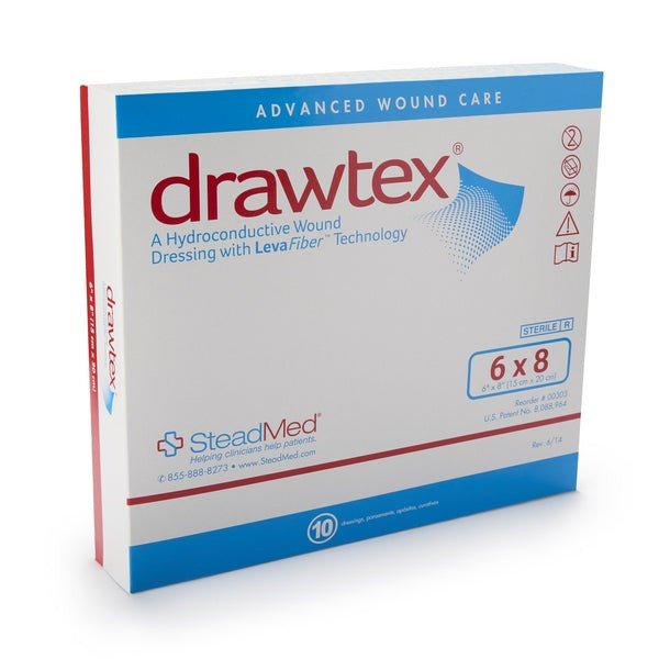 Drawtex Hydroconductive Wound Dressing, Sterile, 6" x 8" - 00303-Single - LL Medico