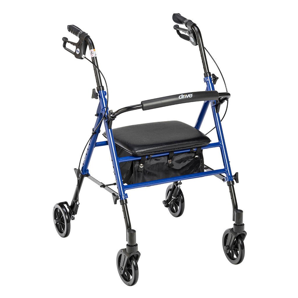 Drive Adjustable Height Rollator, Blue - RTL10261BL - LL Medico