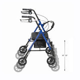 Drive Adjustable Height Rollator, Blue - RTL10261BL - LL Medico