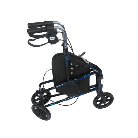 Drive Deluxe 3 Wheel Aluminum Rollator, Flame Blue - 10289BL - LL Medico