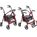 Drive Duet Rollator/Transport Chair, 8" Casters - 795BU - LL Medico