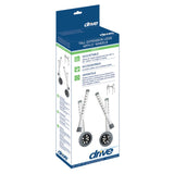 Drive Extended Height Walker Extension Legs with Wheels, 5" - 10108WC-Box - LL Medico