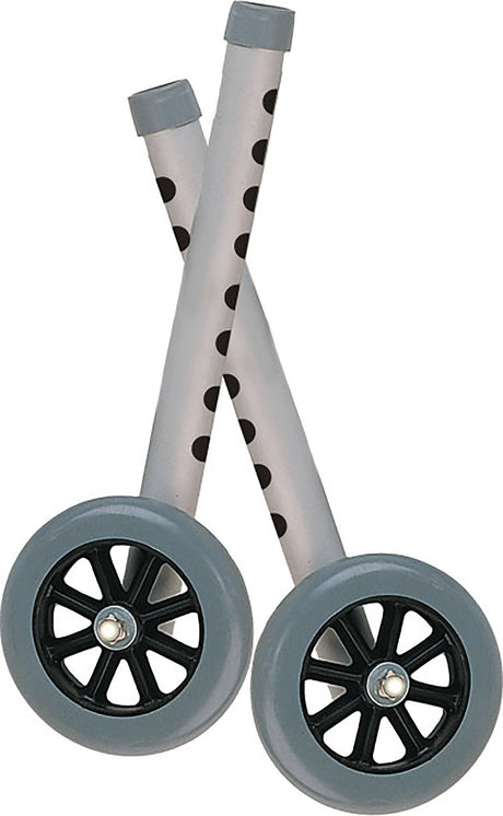 Drive Extended Height Walker Extension Legs with Wheels, 5" - 10108WC-Box - LL Medico