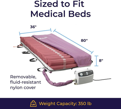 Drive Med-Aire Mattress Overlay, 78" x 34" x 2.5" - 14003-Single - LL Medico