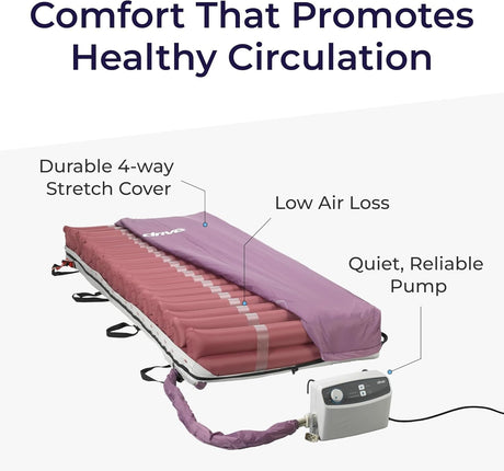 Drive Med-Aire Mattress Overlay, 78" x 34" x 2.5" - 14003-Single - LL Medico